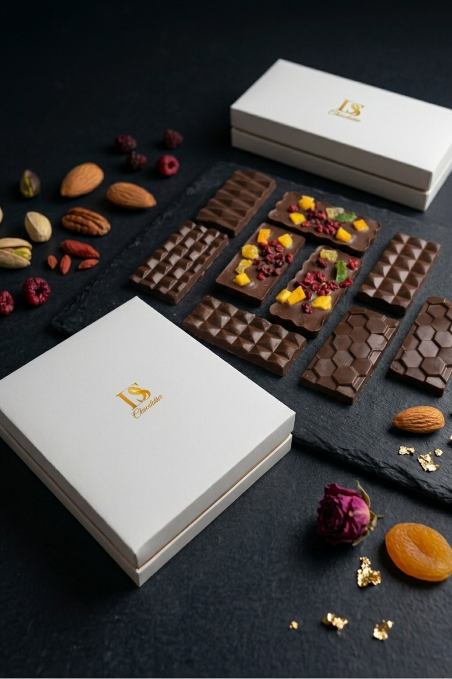 Imperial Mini Pistachio Kunafa Chocolate Bars – Luxury Bite Collection