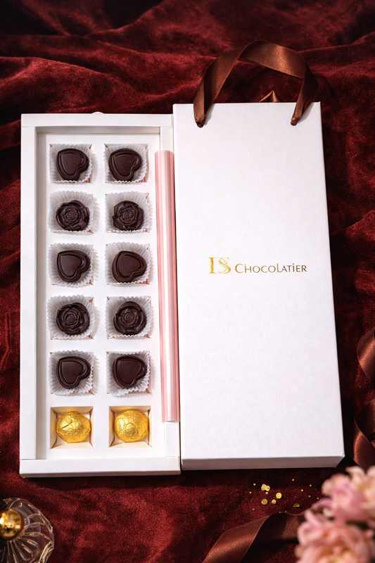 Signature 12 Bonbons Gift Box – Premium Dark Chocolate Collection