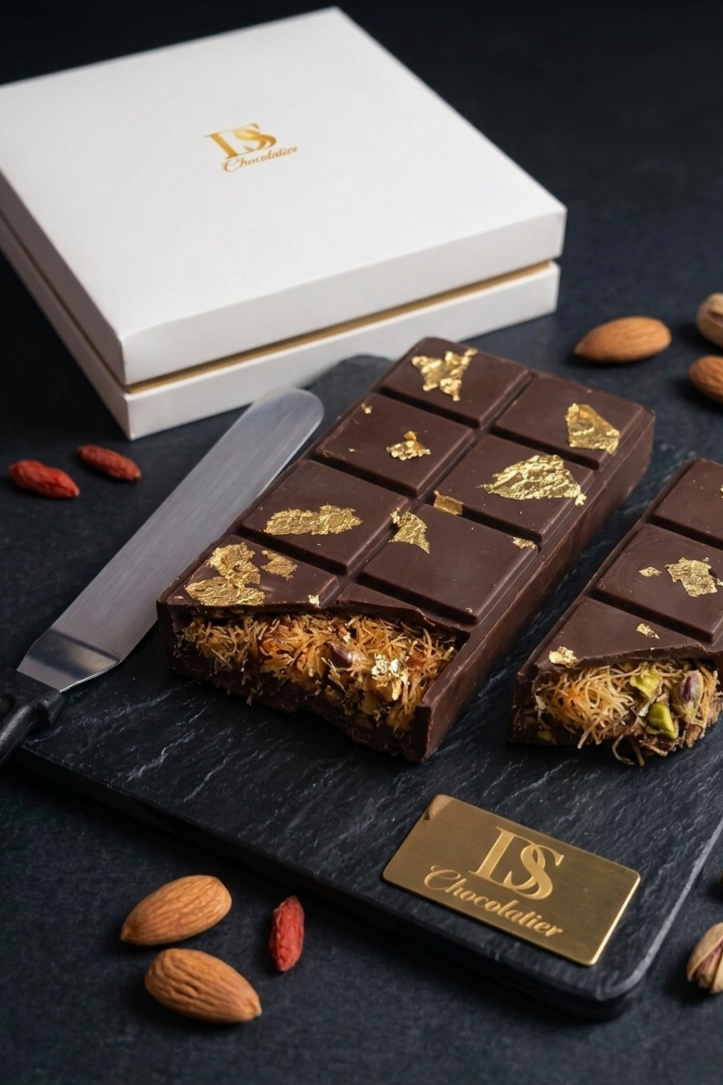 Imperial Pistachio Kunafa Chocolate Bar – Premium Luxury Collection