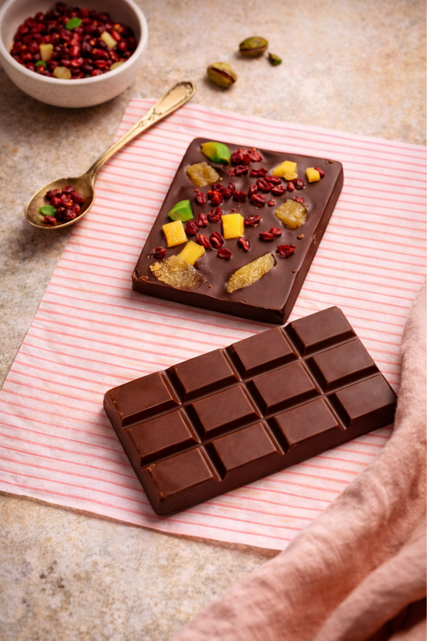 Imperial Dark Chocolate Bar with Dehydrated Fruits & Roasted Nuts