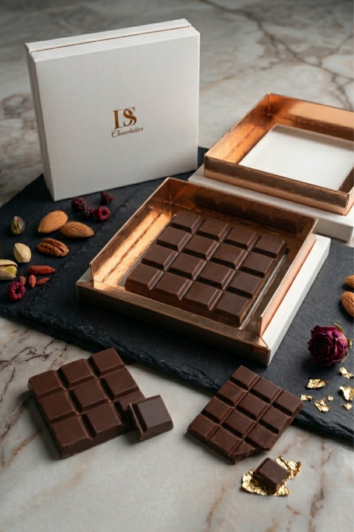 Imperial Dark Chocolate Bar with Dehydrated Fruits & Roasted Nuts