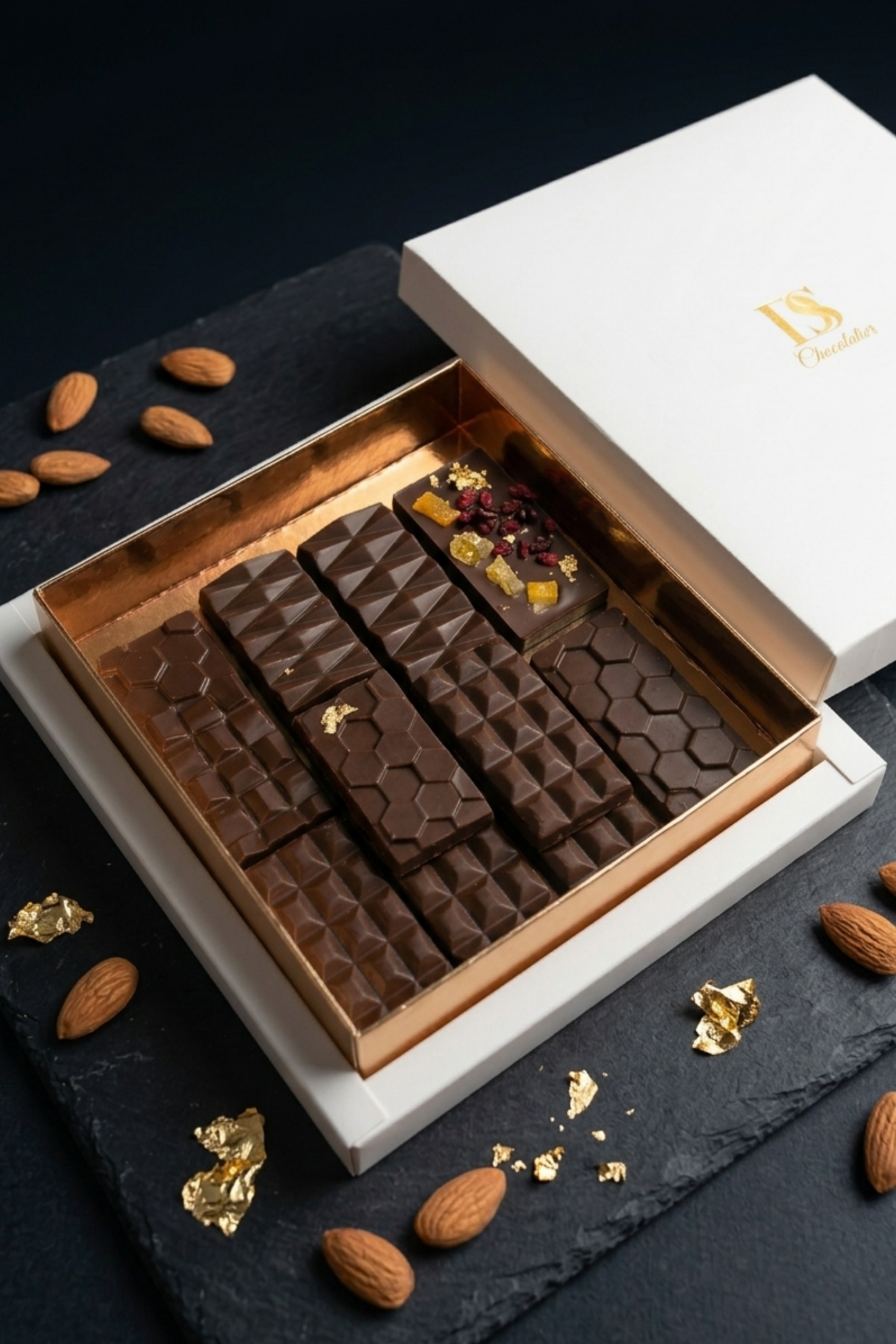 Imperial Mini Pistachio Kunafa Chocolate Bars – Luxury Bite Collection